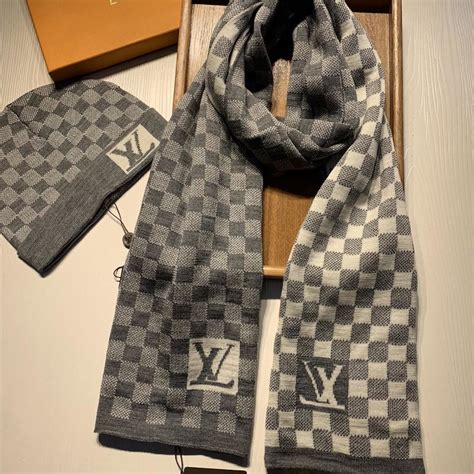 lv hat and scarf set|louis vuitton hat and scarf set.